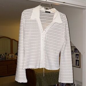 Jaipur sheer  White Textured Top.